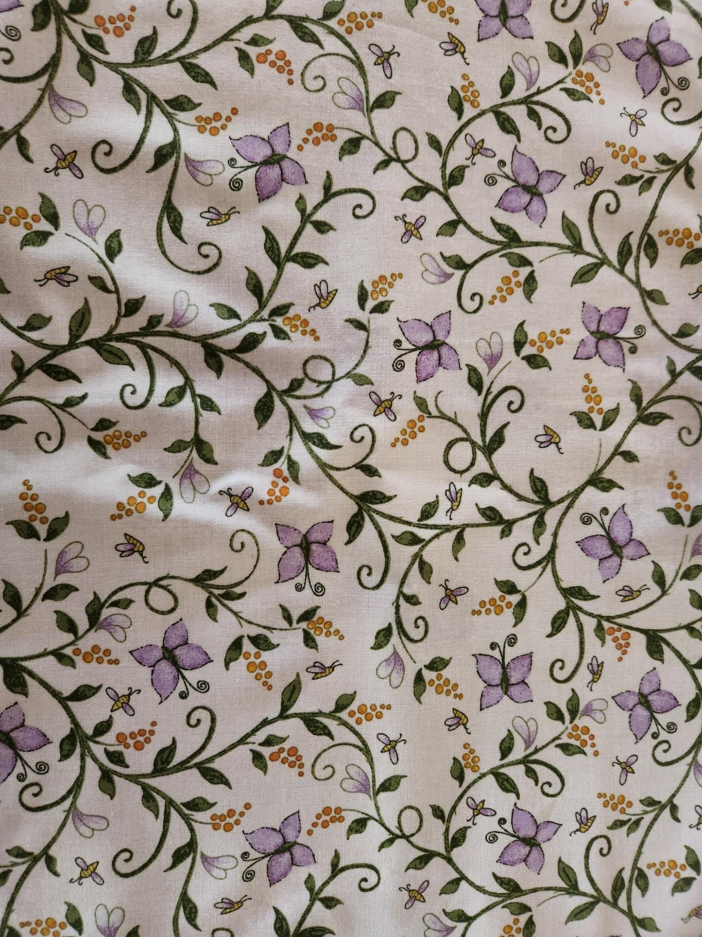Close up Table runner with butterfly's and flowers in the middle