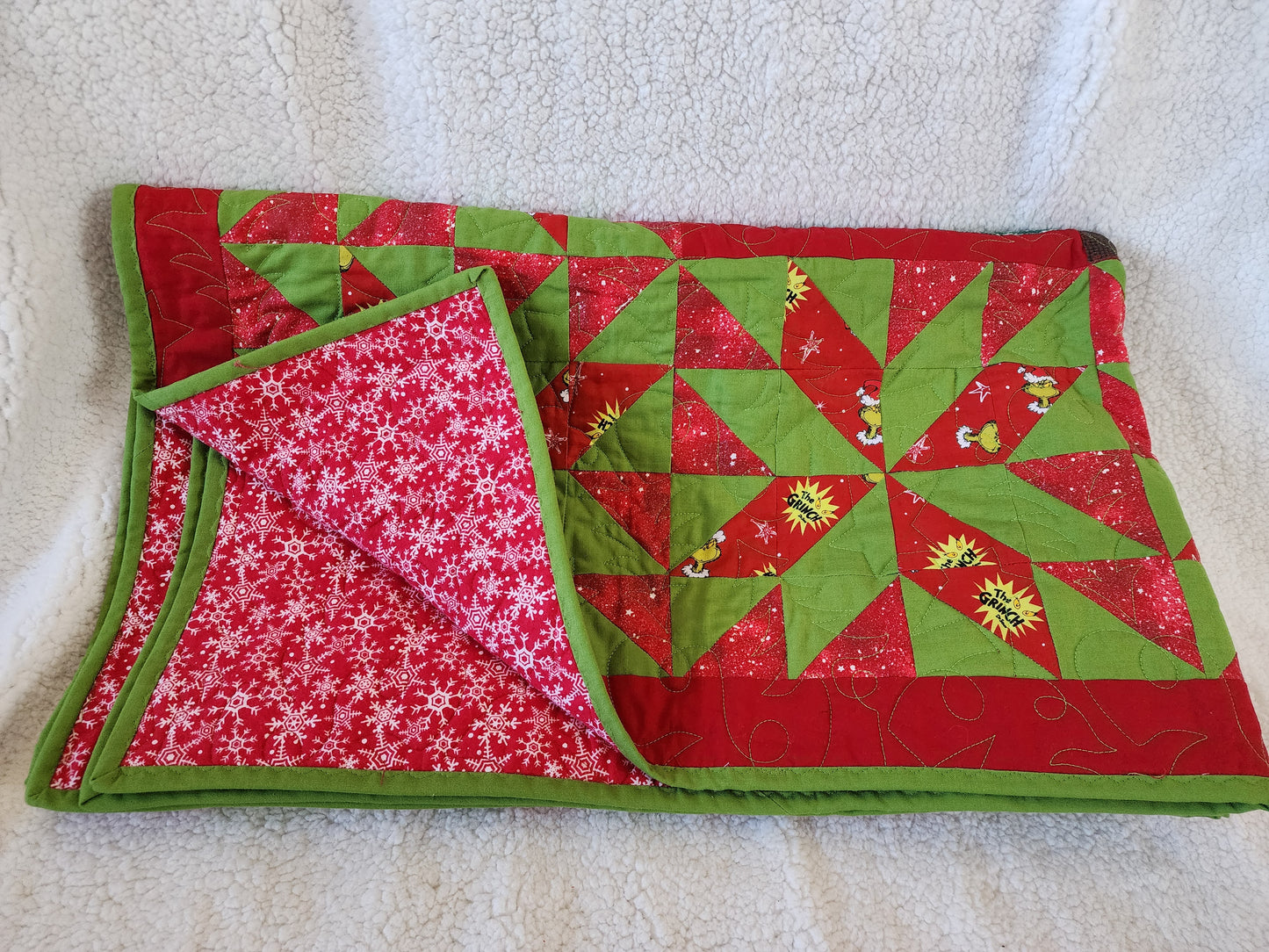 "Why are you taking our Tree,  Why?" Grinch Quilt