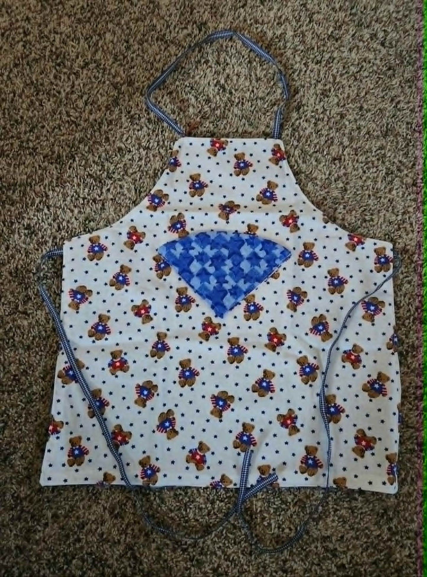 Teddy Bear 4th of July Toddle Apron