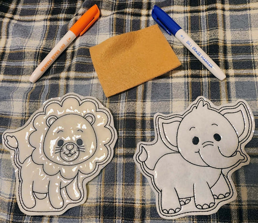 Flat Dry Erase Coloring Dolls