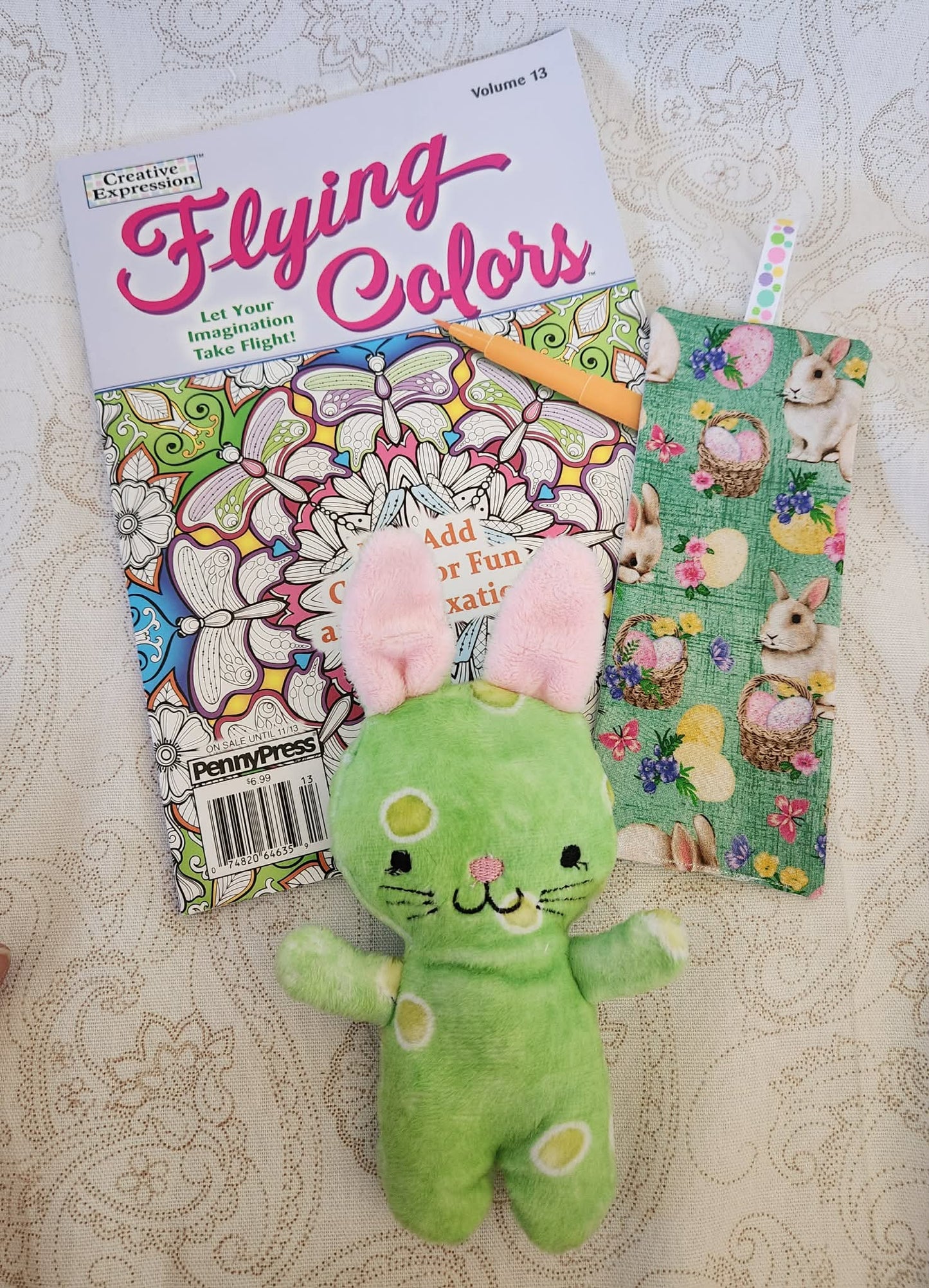 Green Butterfly and Bunny Easter Activity Basket