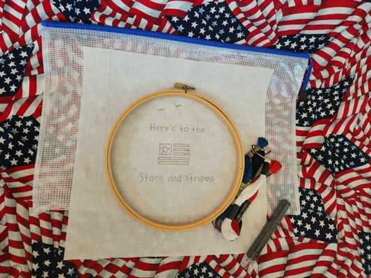 Stars and Stripes Hand Embroidery
