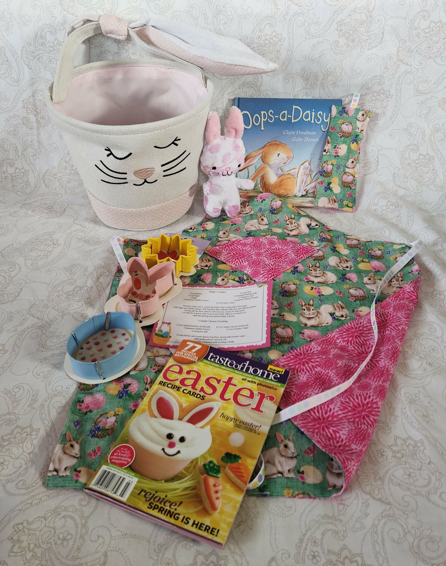 Cream Easter Bunny Activity Basket