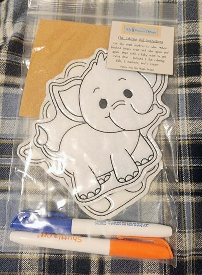 Flat Dry Erase Coloring Dolls