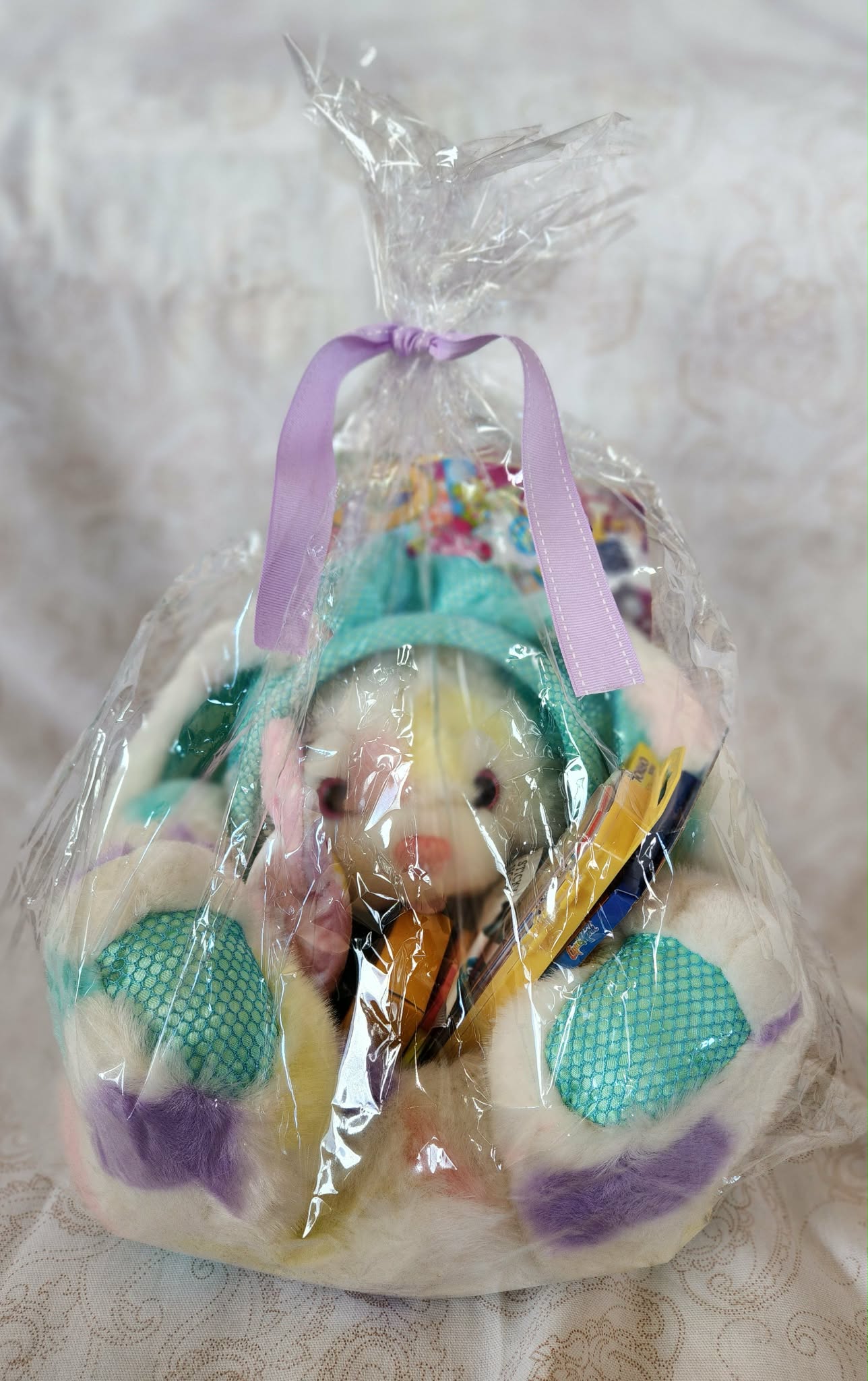 Fluffy Easter Bunny Activity Basket