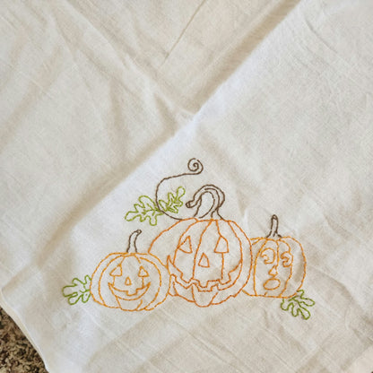 Embordered Halloween Dish Towels
