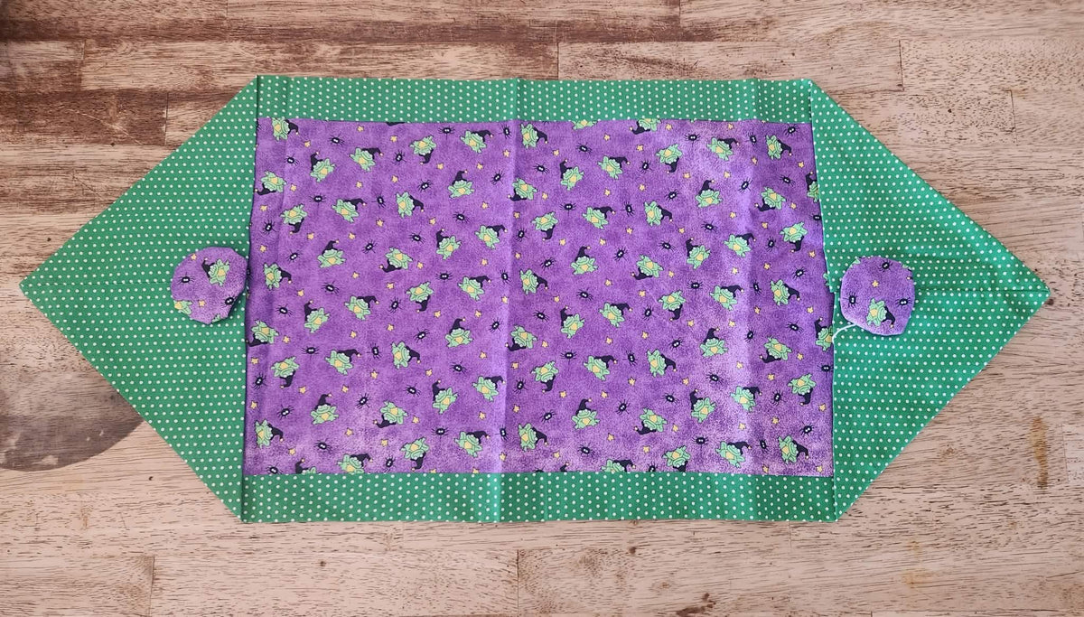Frog Witches Halloween Table Runner