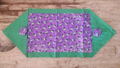 Frog Witches Halloween Table Runner