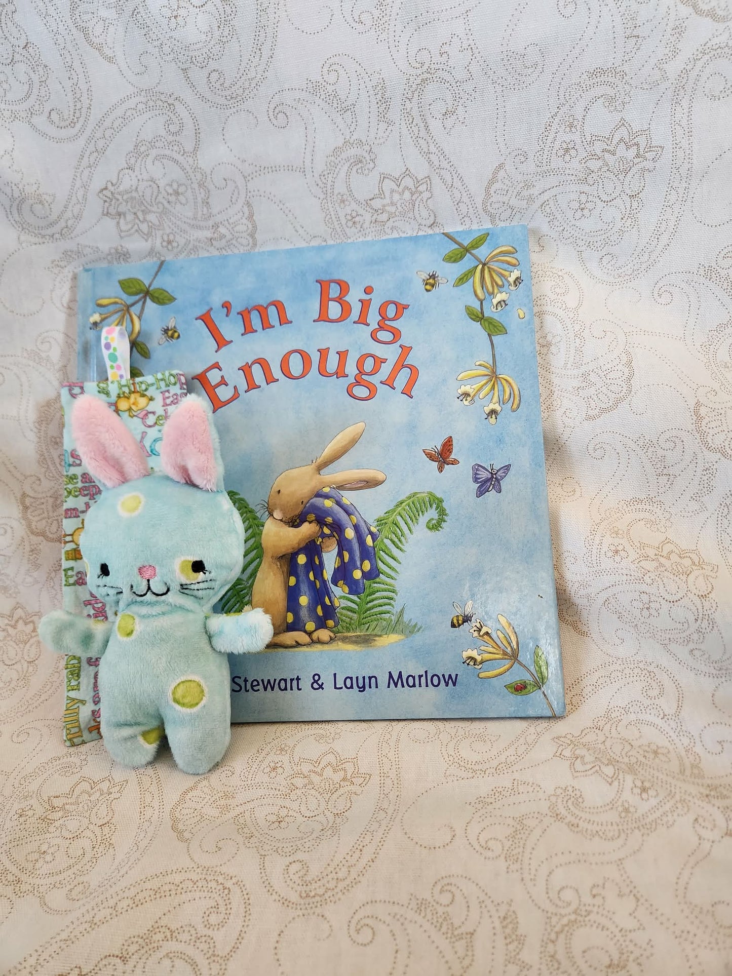 Pink and Blue Easter Bunny Activity Basket