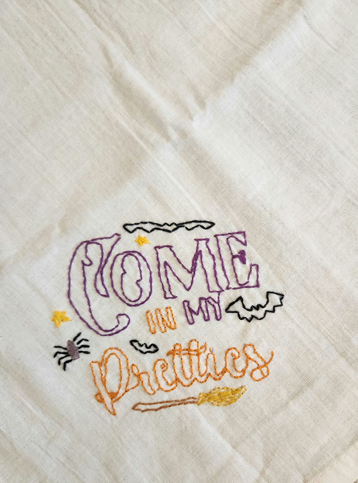 Embordered Halloween Dish Towels