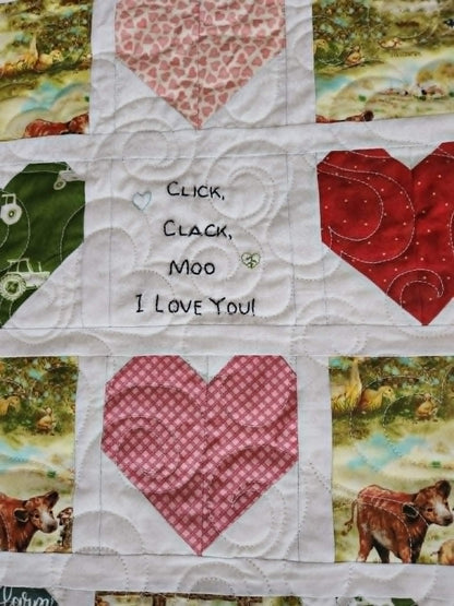 Click, Clack, Moo I Love You Farm Quilt