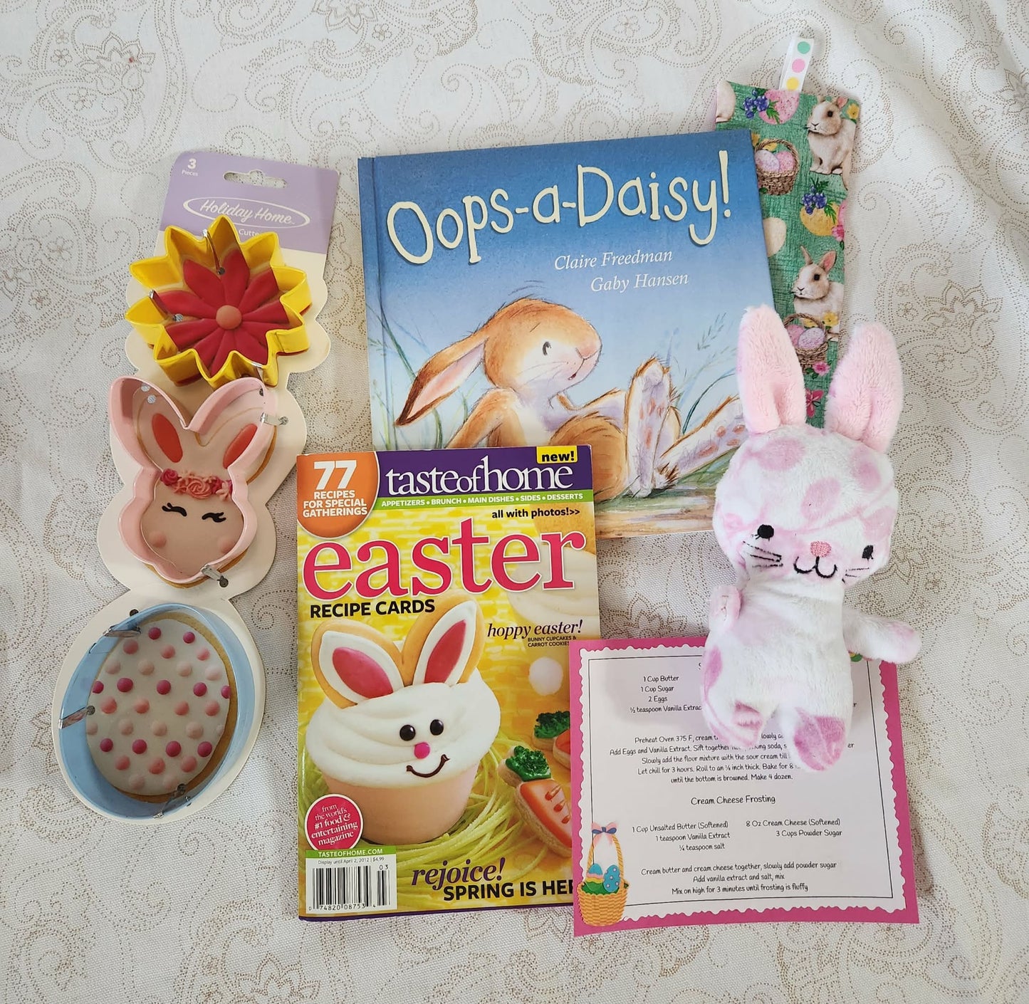 Cream Easter Bunny Activity Basket