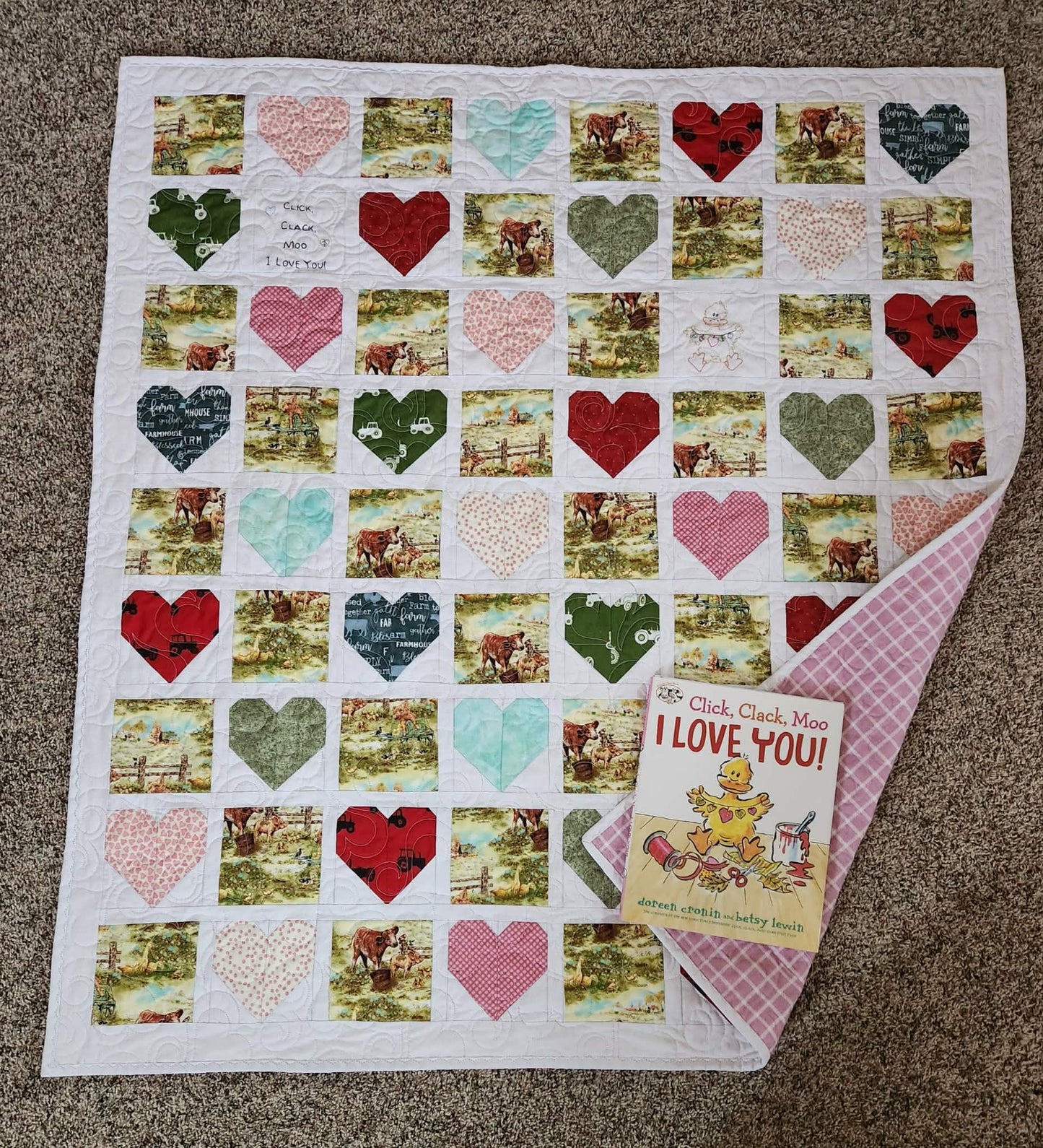 Click, Clack, Moo I Love You Farm Quilt