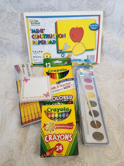 Pink and Blue Easter Bunny Activity Basket