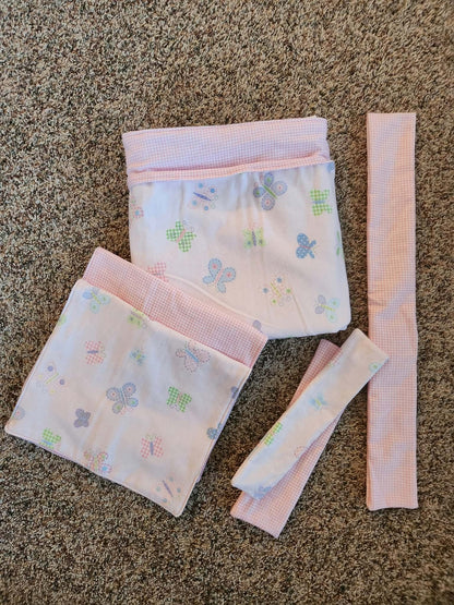 Pink Butterfly Receiving Blanket
