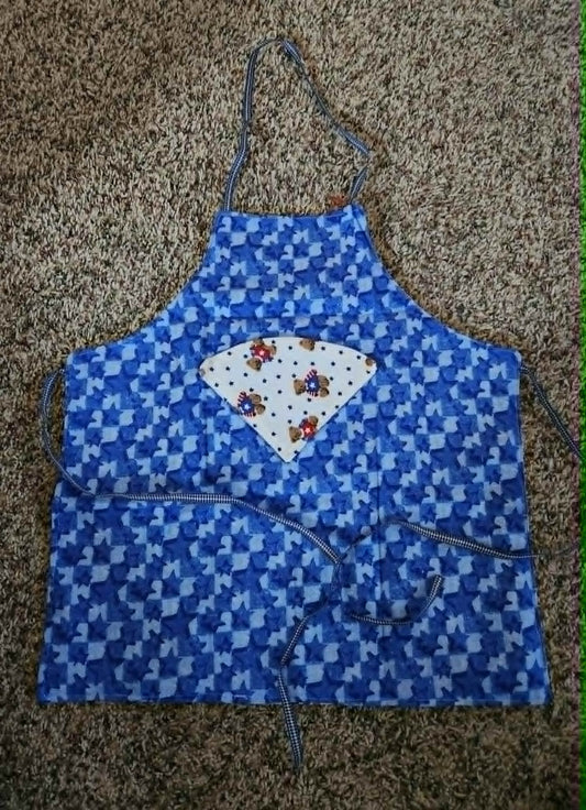 Teddy Bear 4th of July Toddle Apron