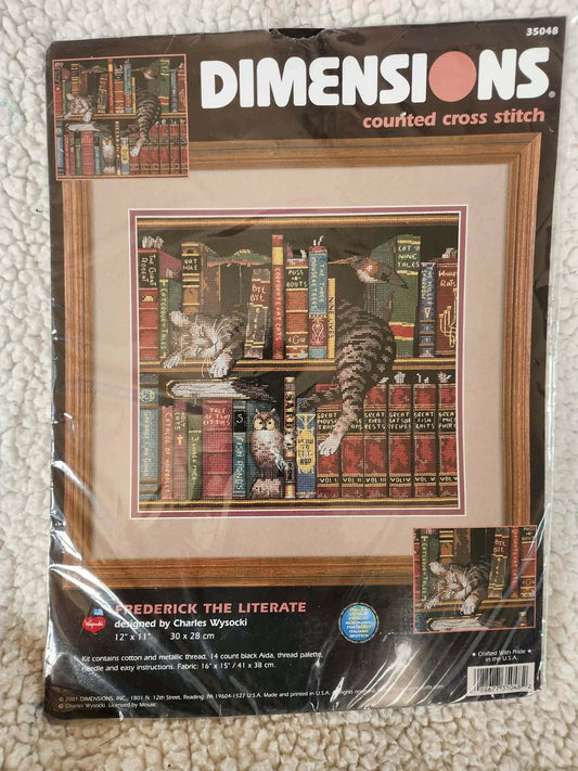 Cross Stitch Library Cat