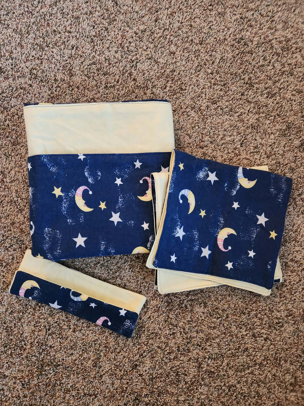 Sleepy Moon and Stars Receiving Blanket