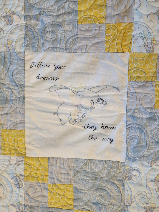 Follow Your Dreams Elephant Quilt