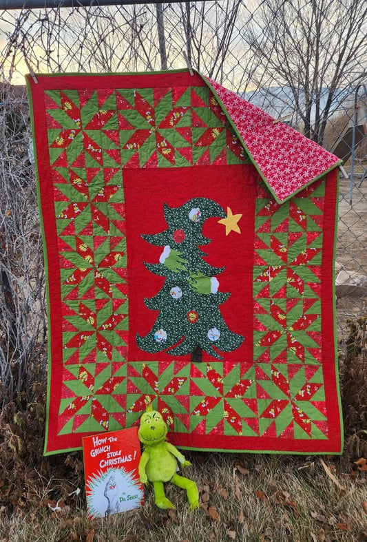 "Why are you taking our Tree,  Why?" Grinch Quilt