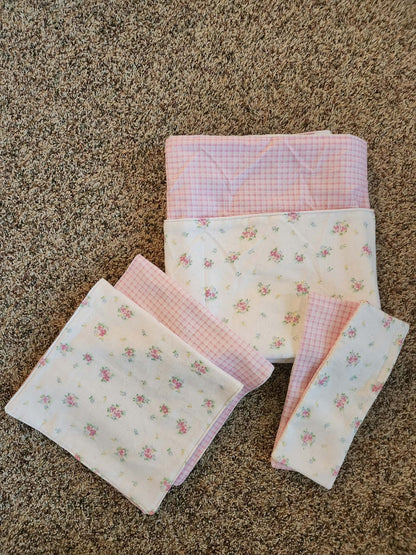 Pink Rose Receiving Blanket