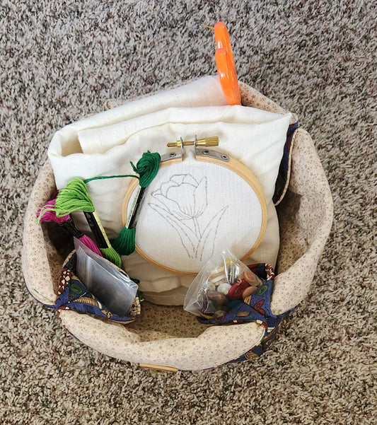 Sewing Embroidery Tulip Kit