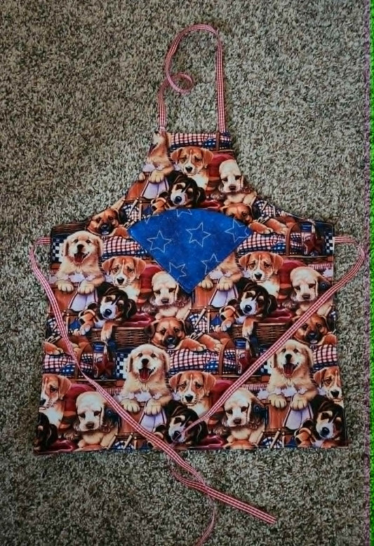 Fourth of July Puppy Toddle Apron