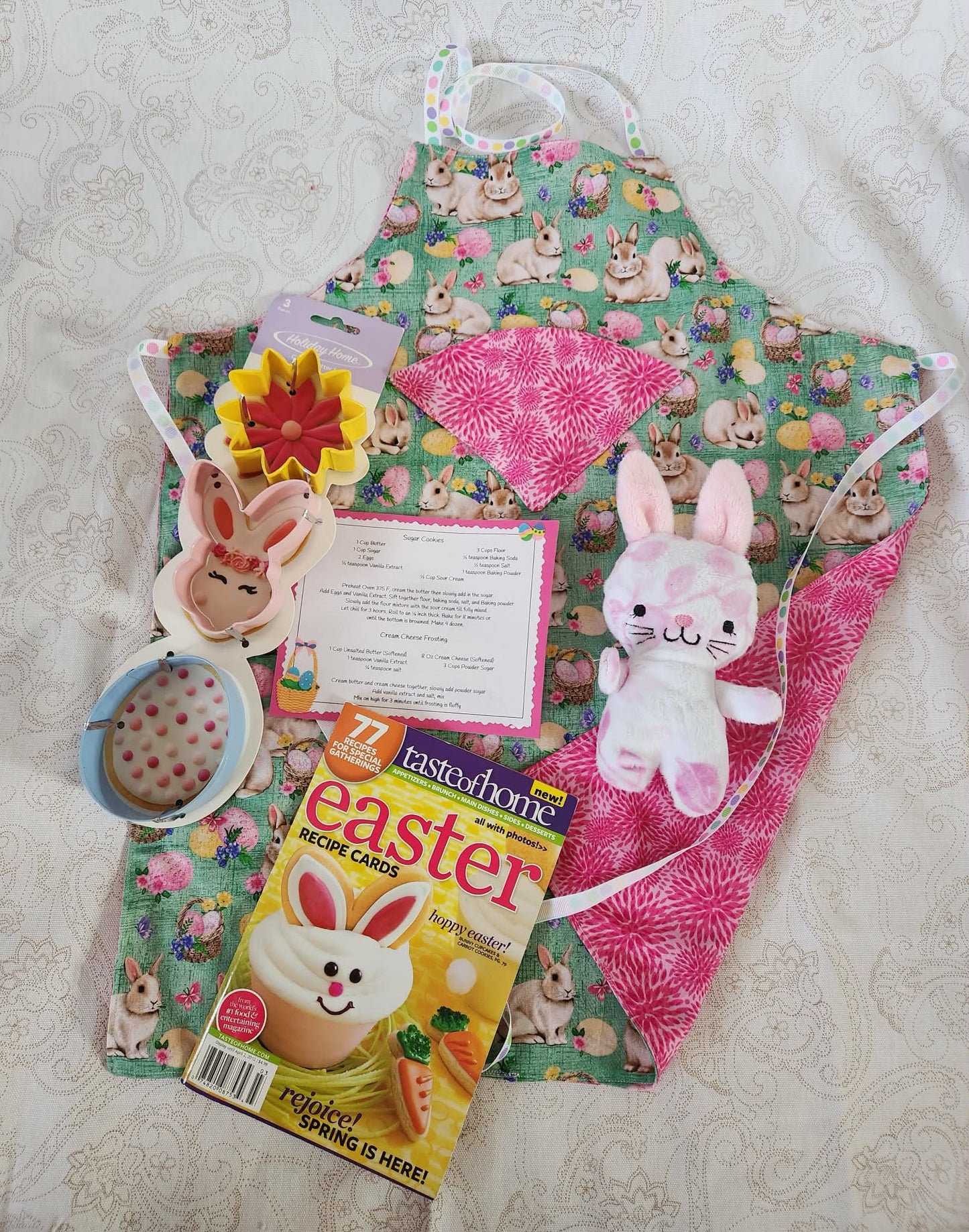 Cream Easter Bunny Activity Basket