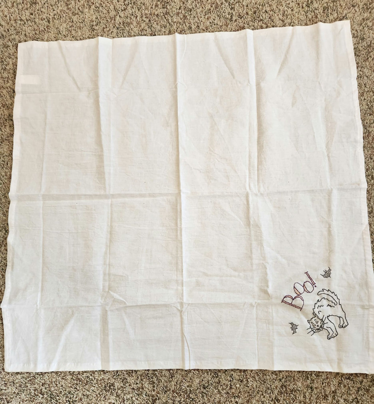 Embordered Halloween Dish Towels