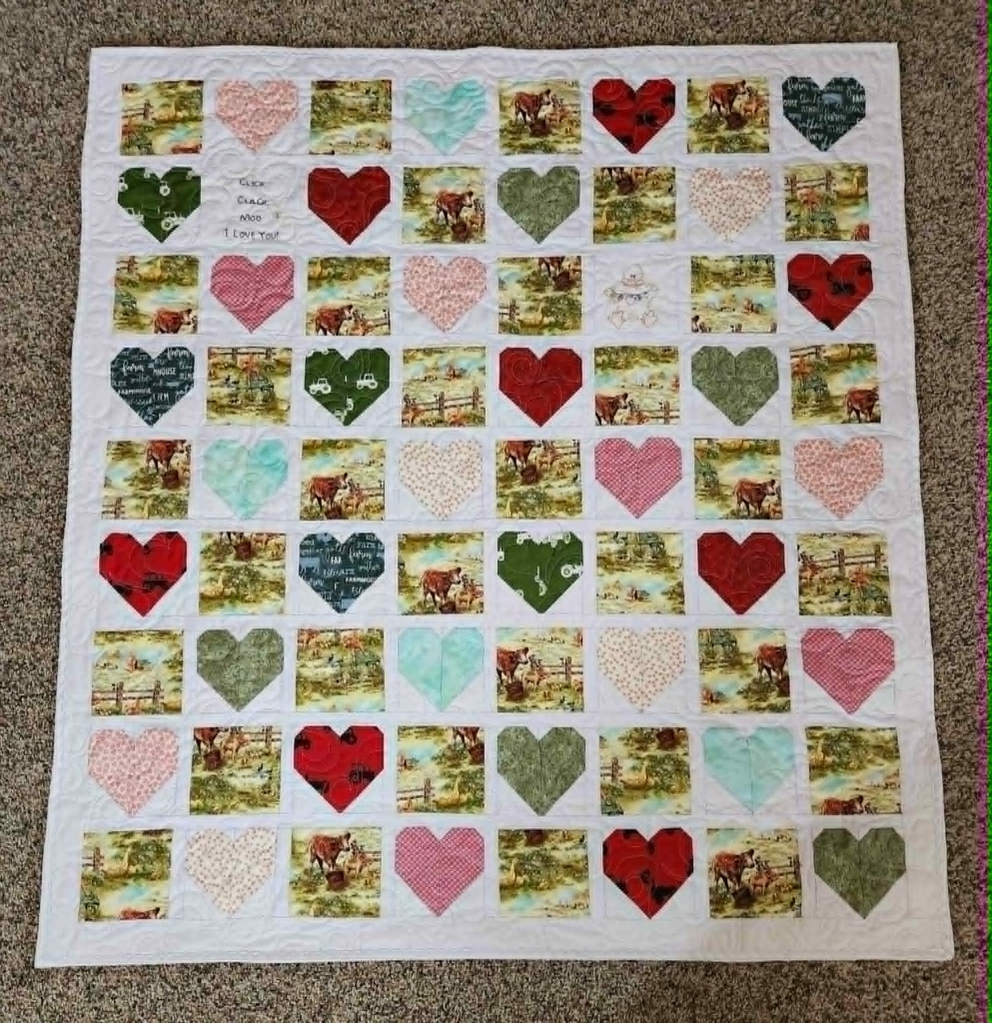 Click, Clack, Moo I Love You Farm Quilt
