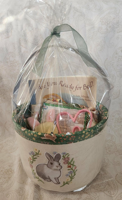 Easter Bunny Green Basket Set