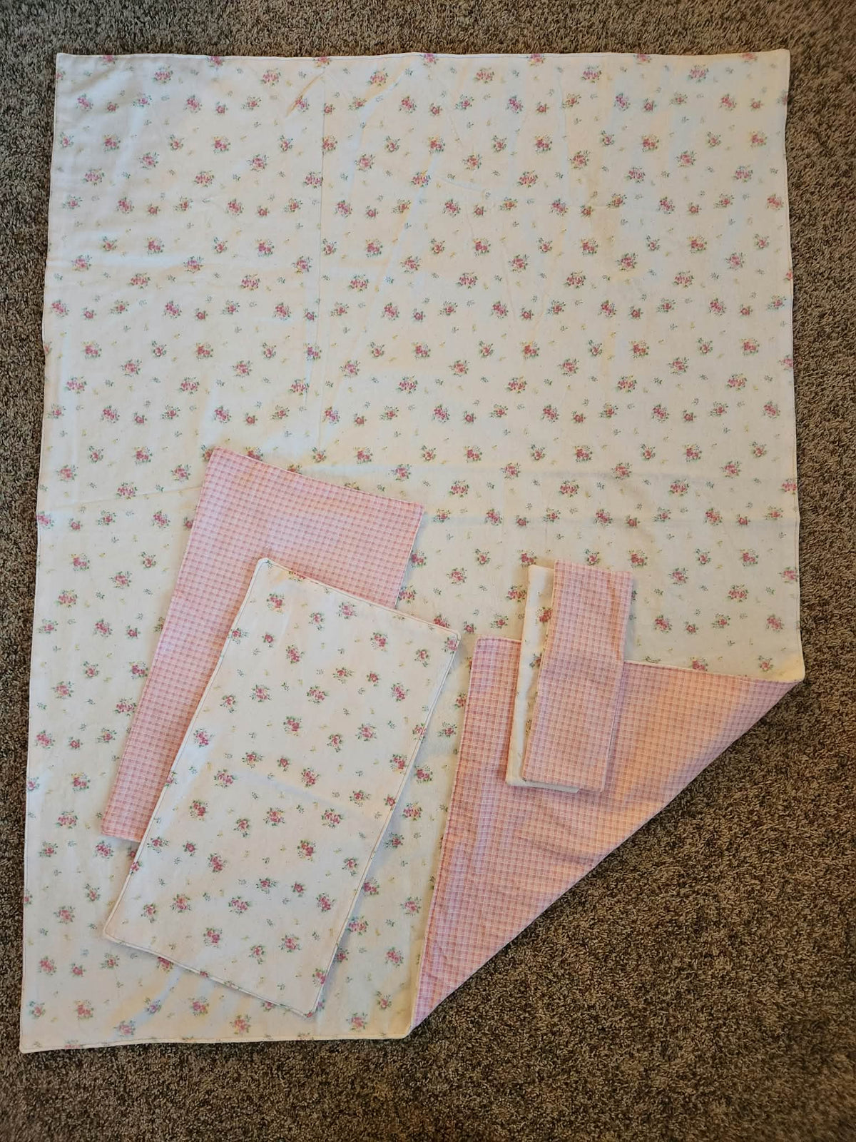 Pink Rose Receiving Blanket