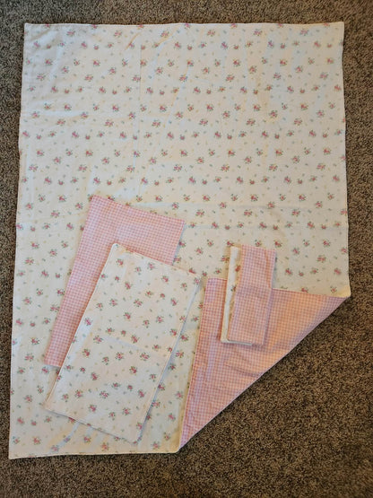 Pink Rose Receiving Blanket