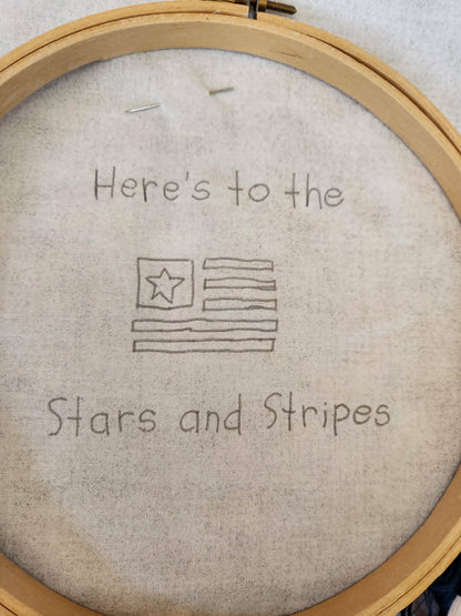 Stars and Stripes Hand Embroidery