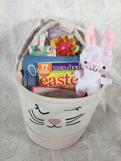 Cream Easter Bunny Activity Basket