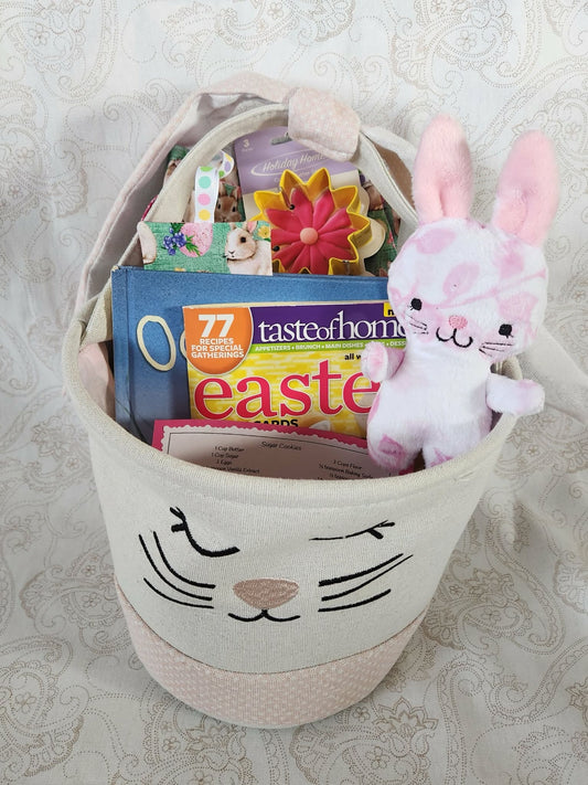 Cream Easter Bunny Activity Basket